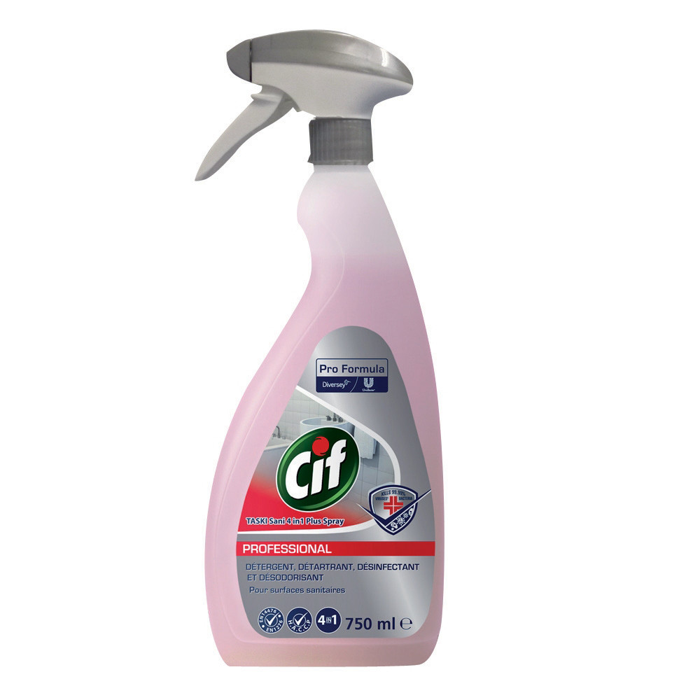 CIF Nettoyant dsinfectant sanitaires Cif Professionnel 4 en 1 750 ml