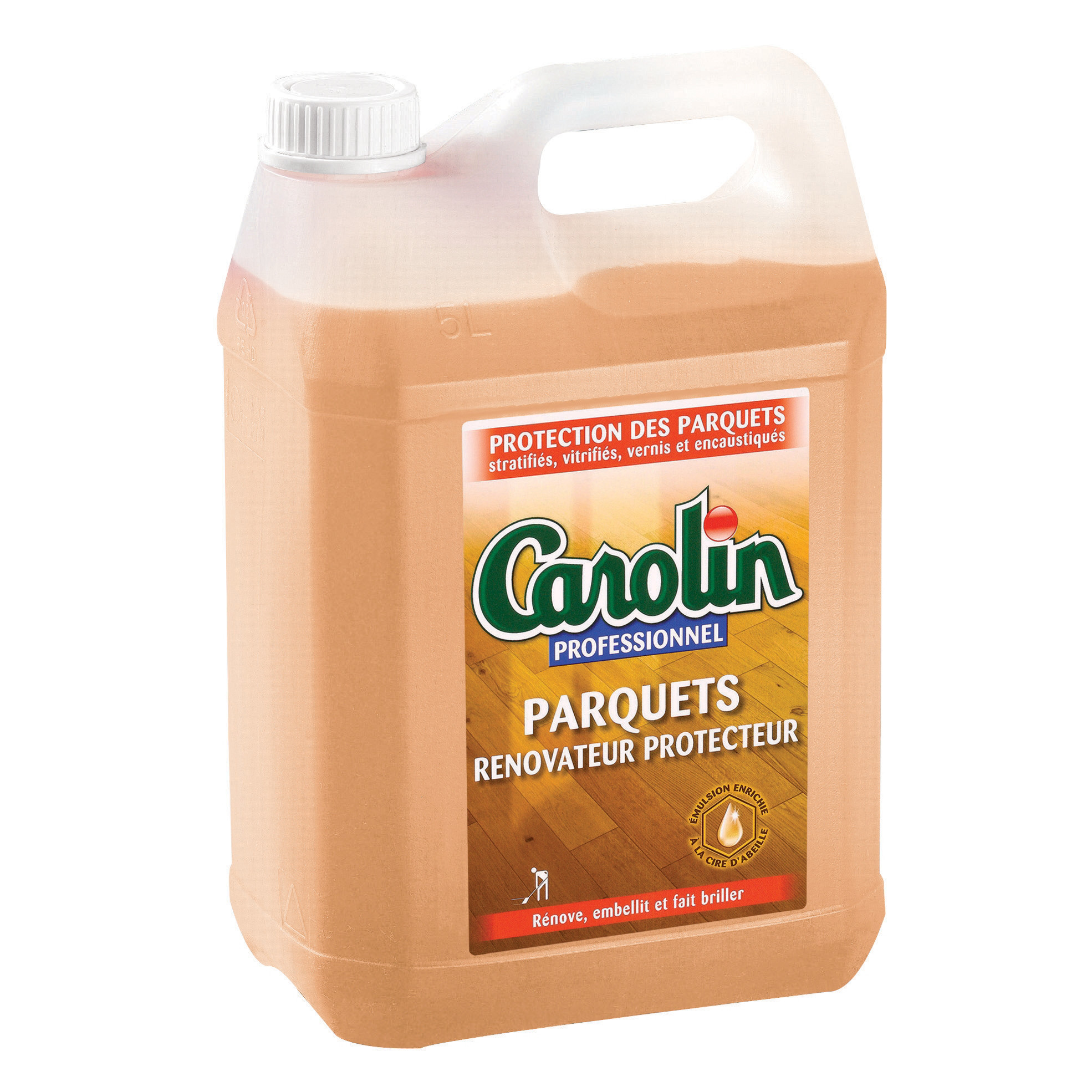 CAROLIN Émulsion parquet cire protectrice comble les rayures parfum cire d'abeille 5 kg - vue 3