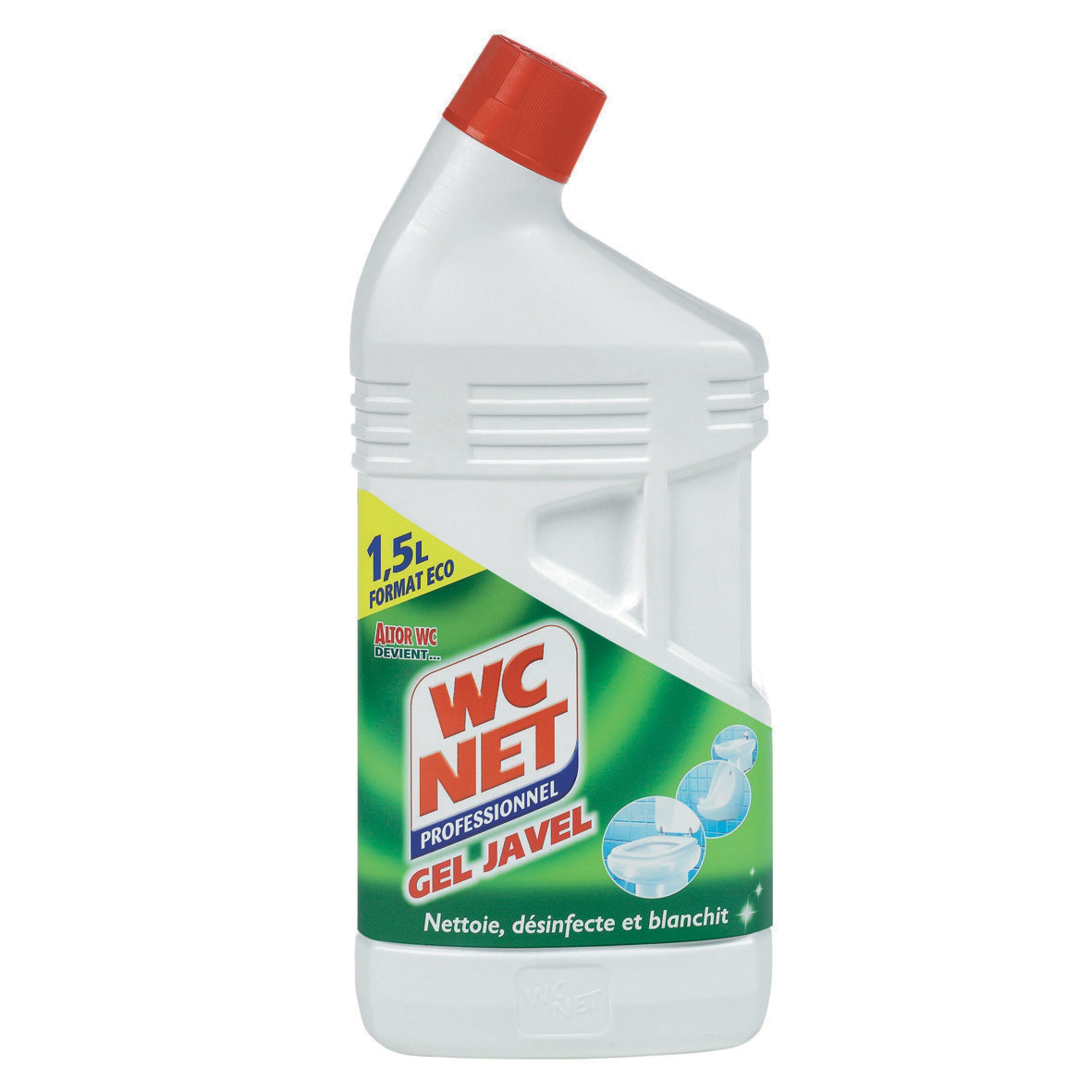 WC NET Gel WC désinfectant avec javel WC Net Professionnel 1,5 L
