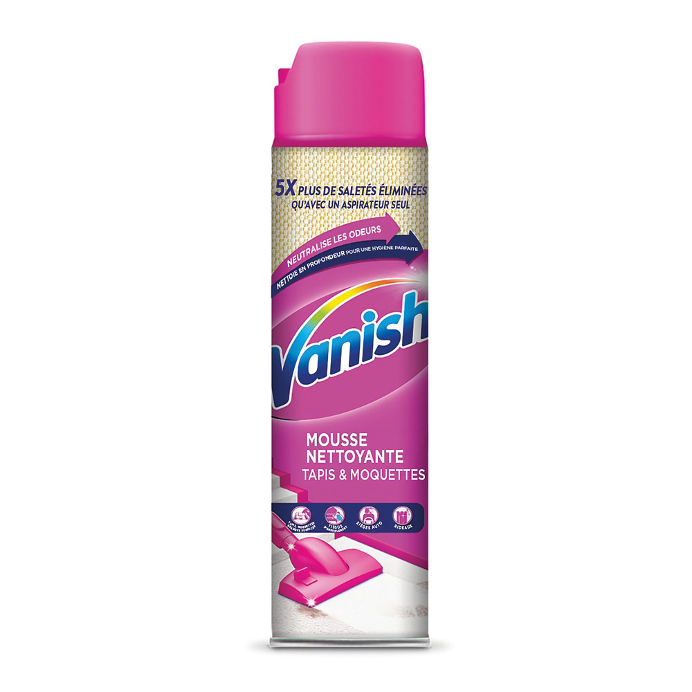 VANISH Nettoyant mousse moquette et tapis en shampooing Vanish Powermousse 600 ml