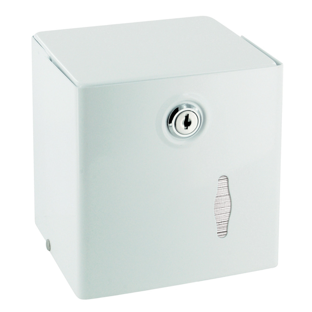 JVD Distributeur papier toilette poxy blanc carr pour paquets