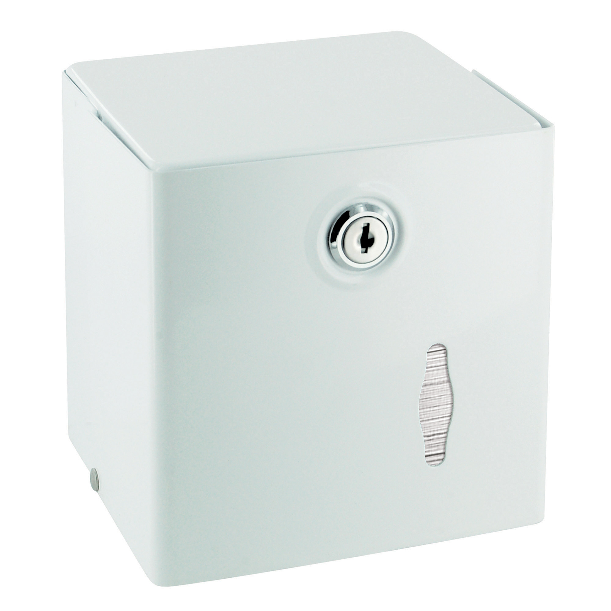 Distributeur papier toilette époxy blanc carré pour paquets