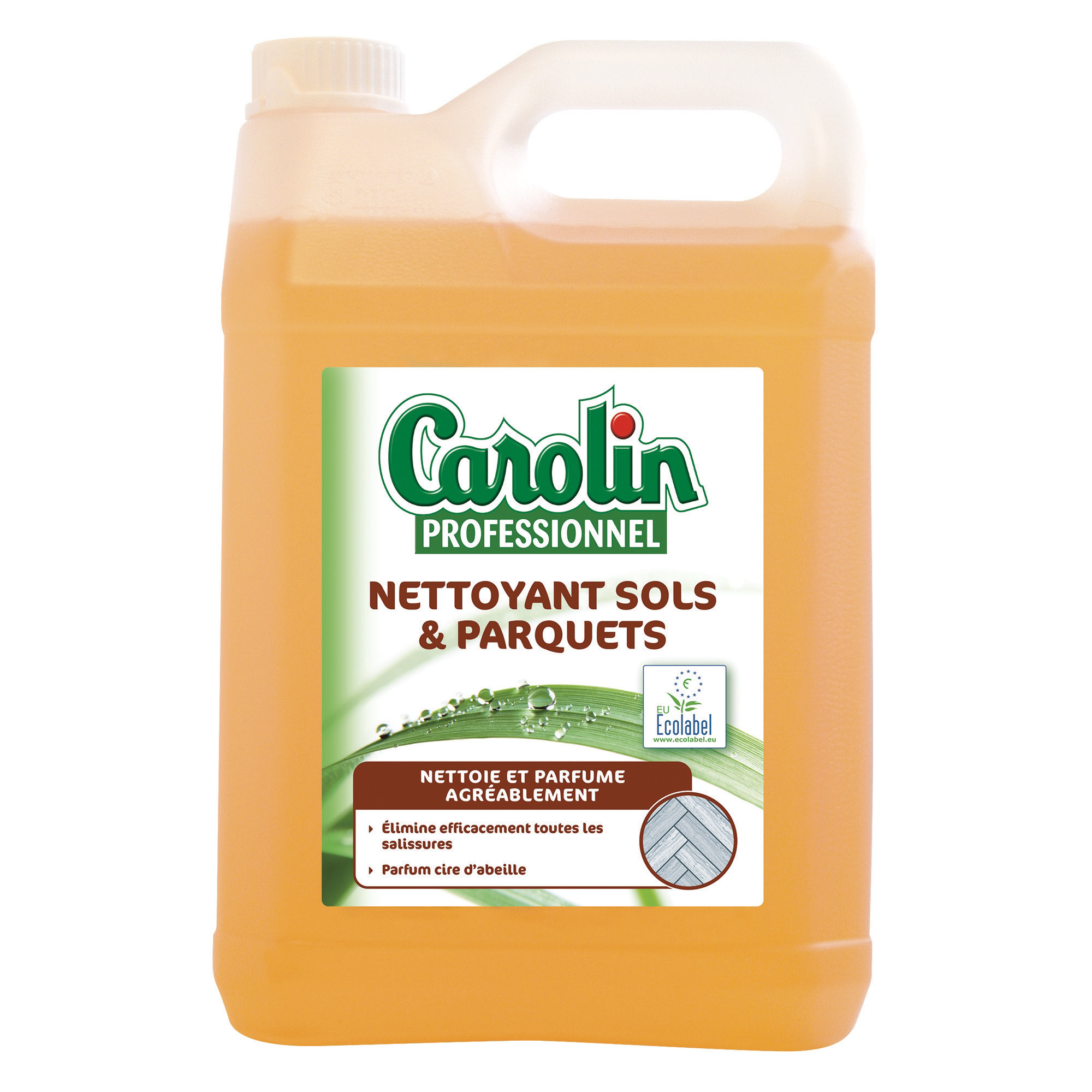Nettoyant parquets Carolin Ecolabel cire d'abeille 5 L