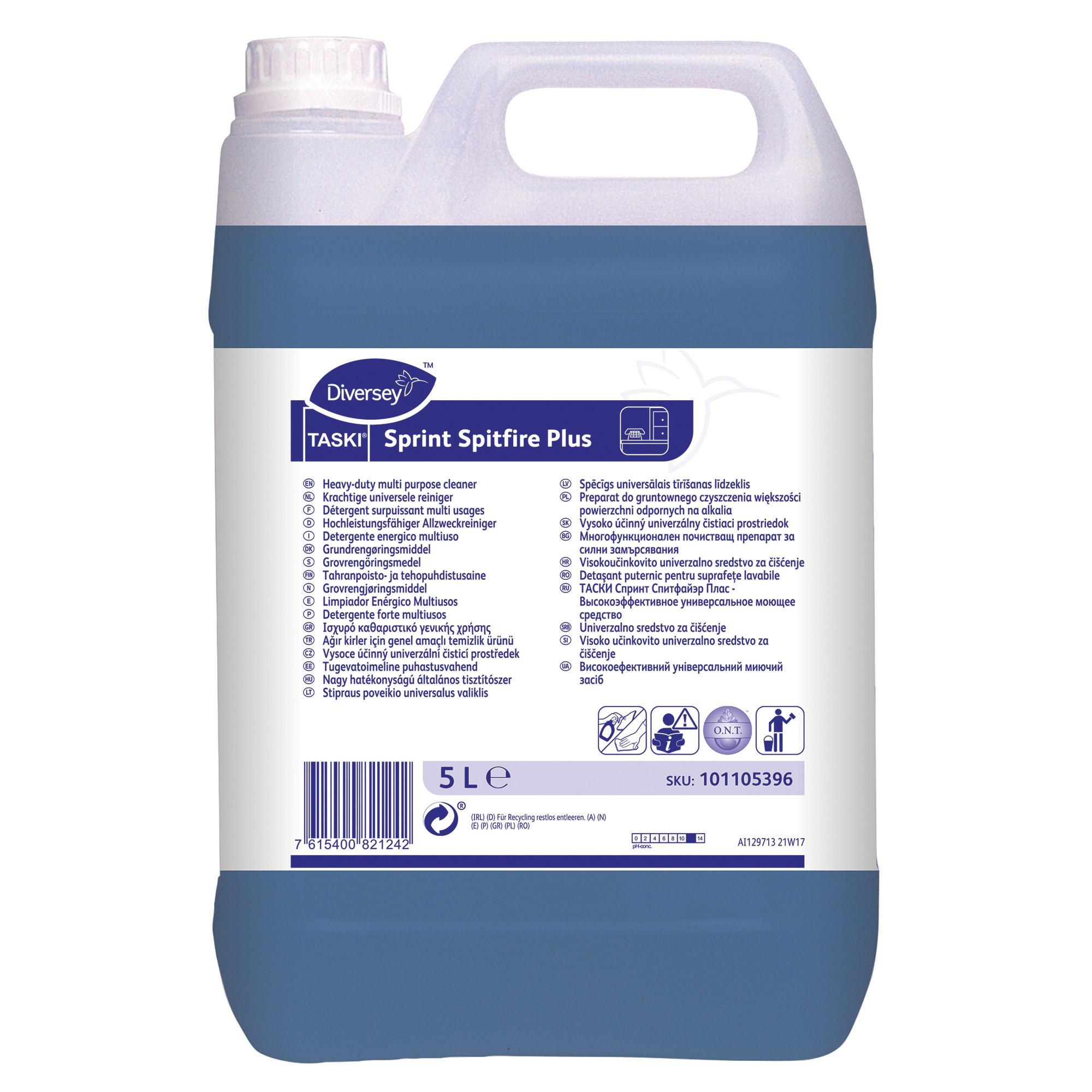 Nettoyant dégraissant surpuissant Taski Sprint Spitfire Plus 5 L