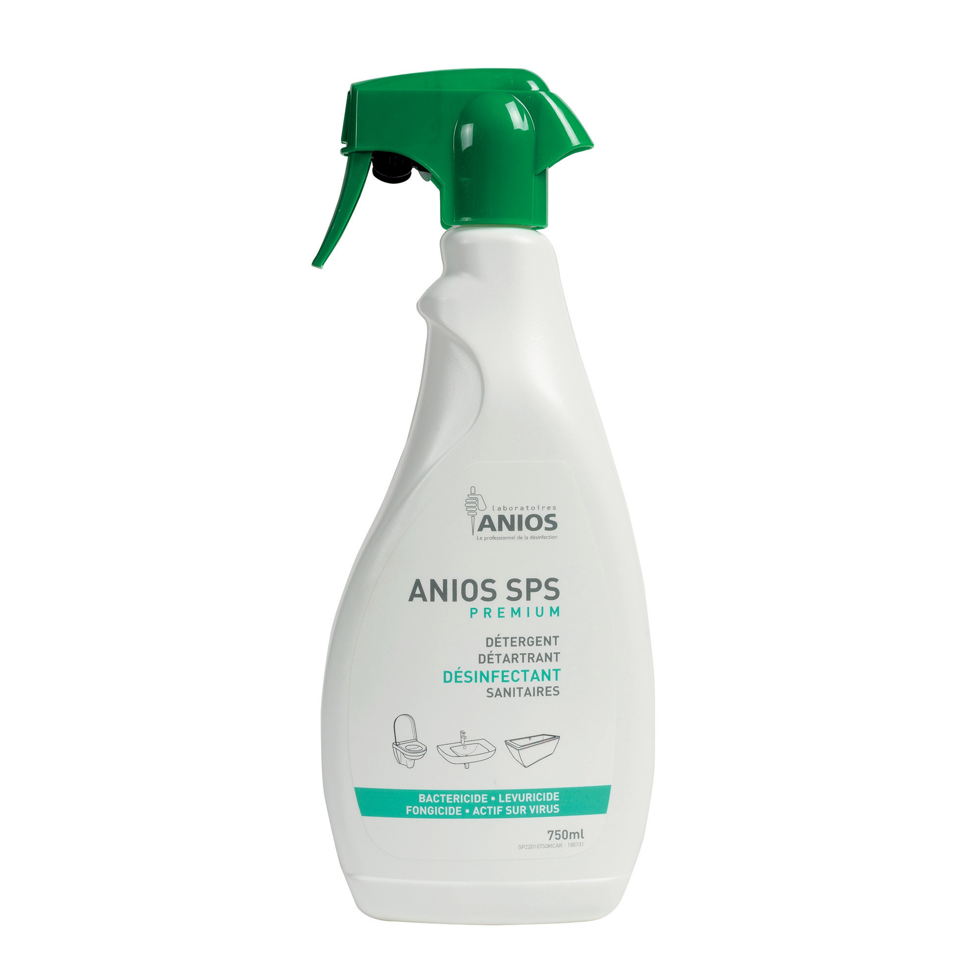ANIOS Désinfectant détartrant sanitaires Anios SPS Premium 750 ml