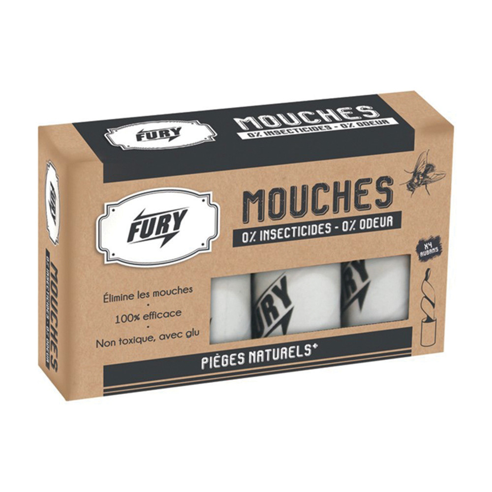 FURY Rubans tue mouches Fury, lot de 4