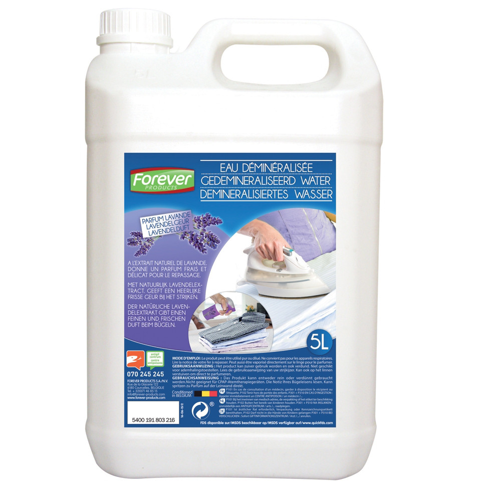 FOREVER Eau dminralise Forever lavande qualit professionnelle 5 L