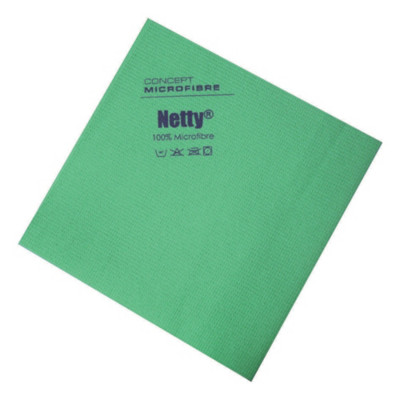 Lavette microfibre non tissée Netty Concept Microfibre vert, lot de 5
