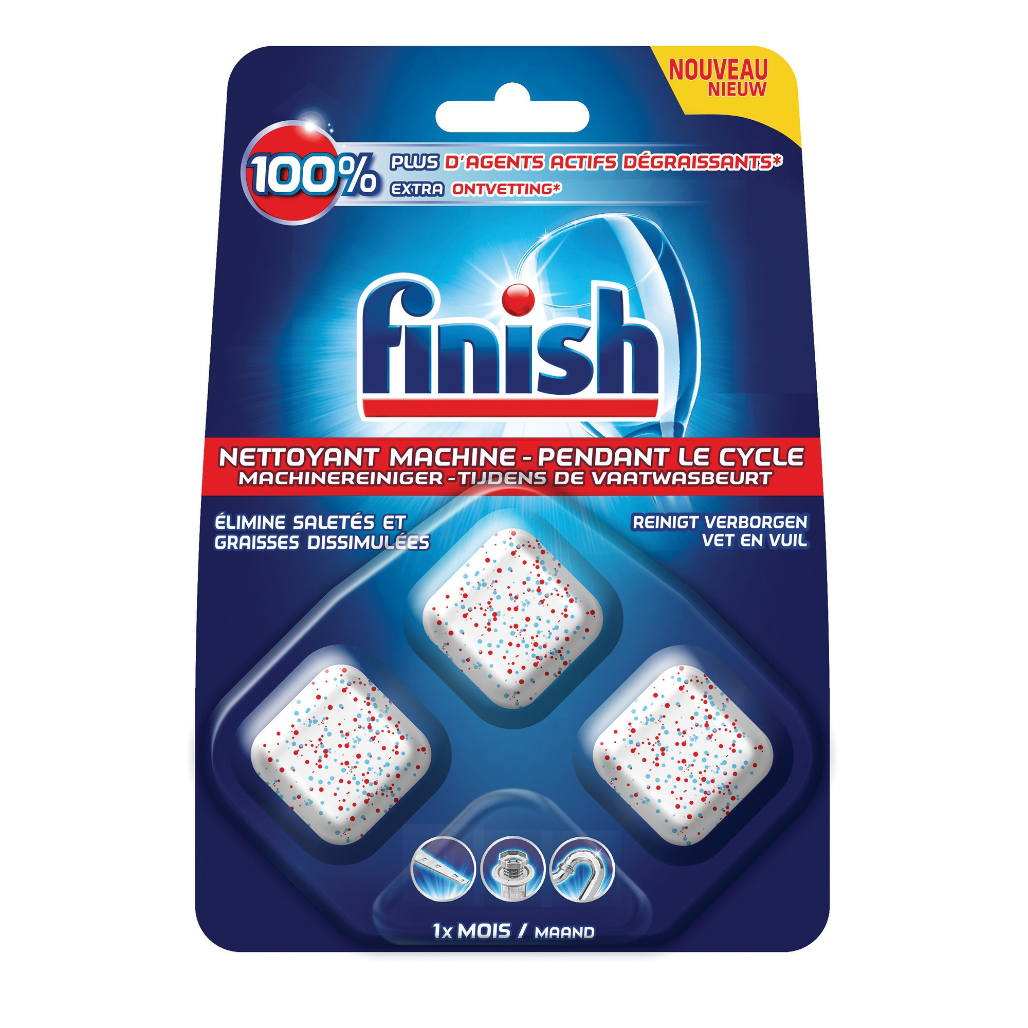FINISH Nettoyant lave-vaisselle en pastille Finish, lot de 3