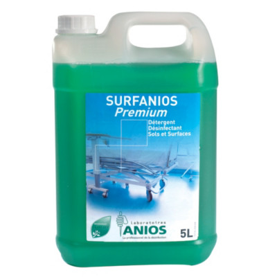 Désinfectant multi-surfaces Anios Surfanios Premium 5 L, lot de 2