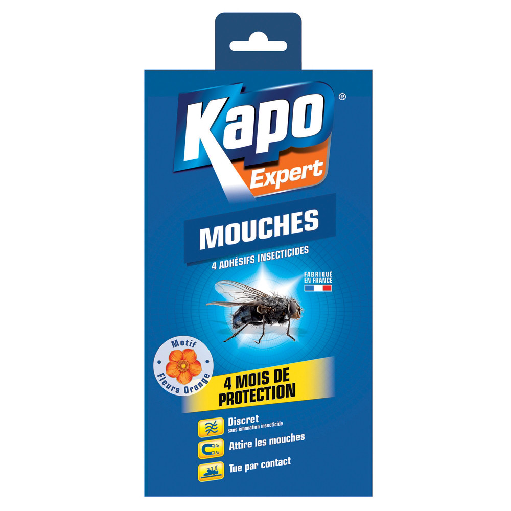 KAPO Adhsifs anti-mouches Kapo, lot de 4