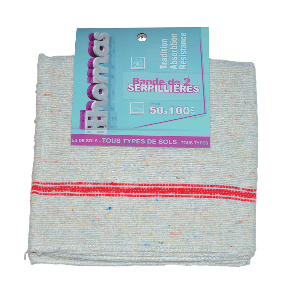 THOMAS Lot de 15 serpillires Tradition 50 x 100 cm