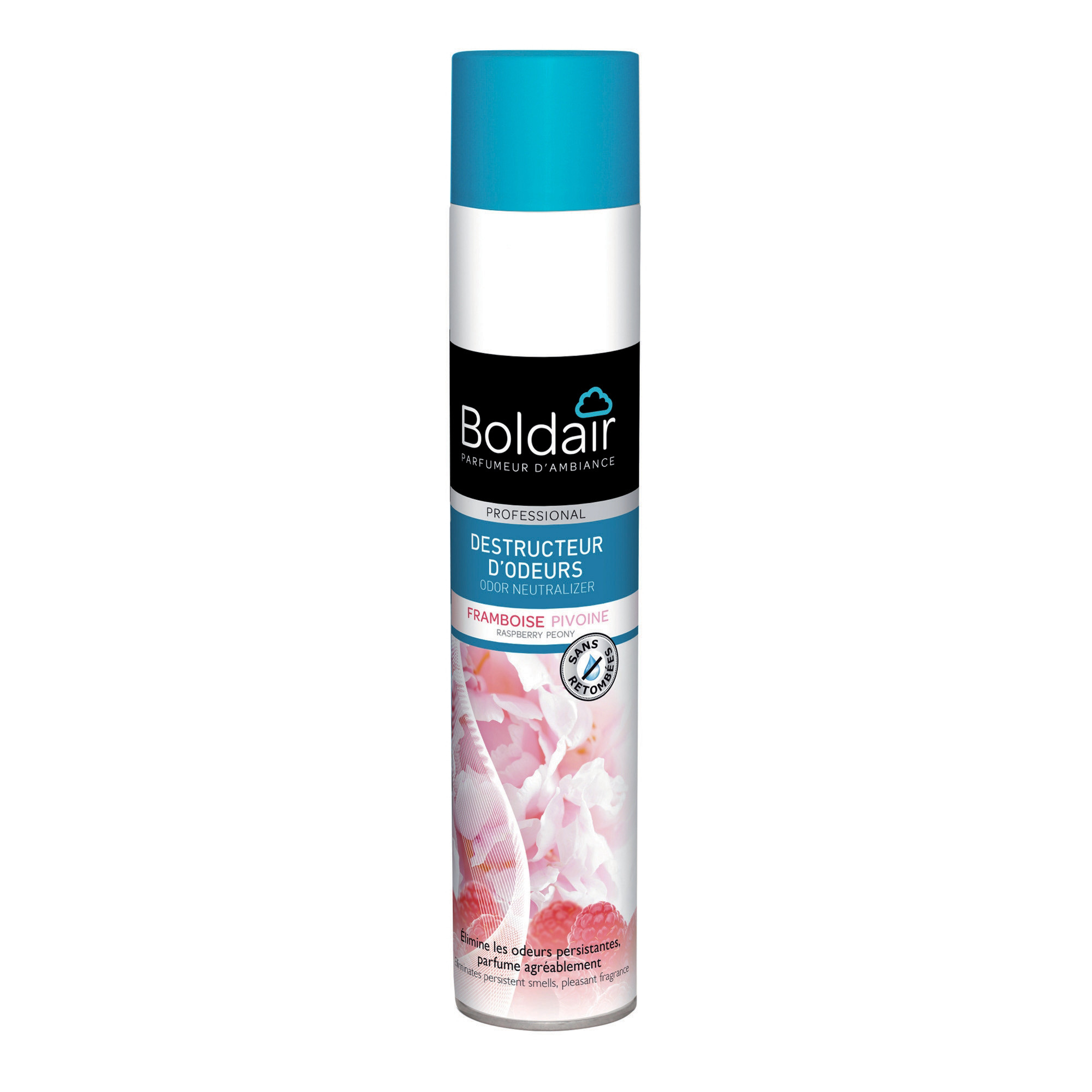 Destructeur d'odeurs parfumant Boldair framboise pivoine 500 ml