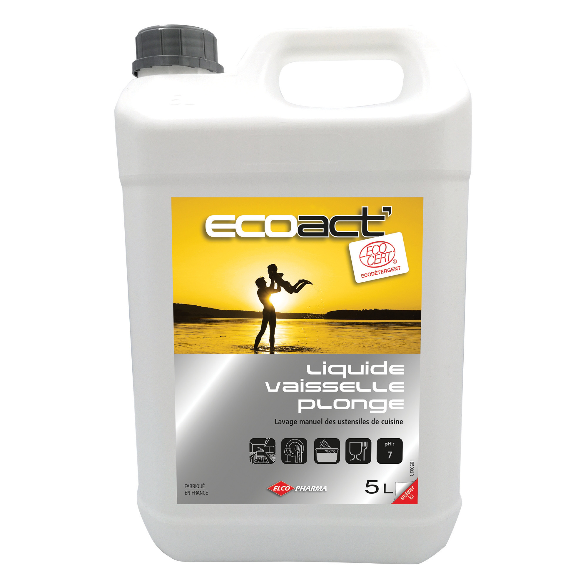 Liquide vaisselle HACCP Ecoact' citron 5 L