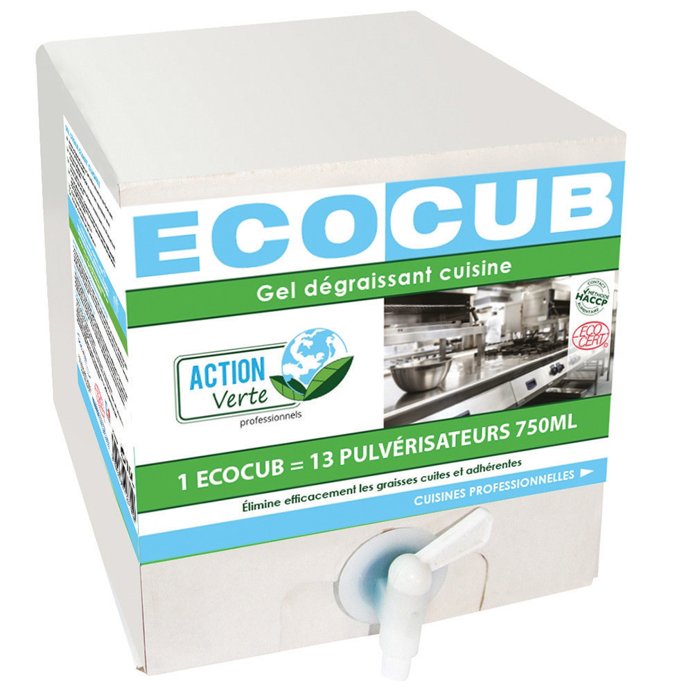 ACTION VERTE Dégraissant cuisine HACCP en gel Action Verte Ecocub 10 L