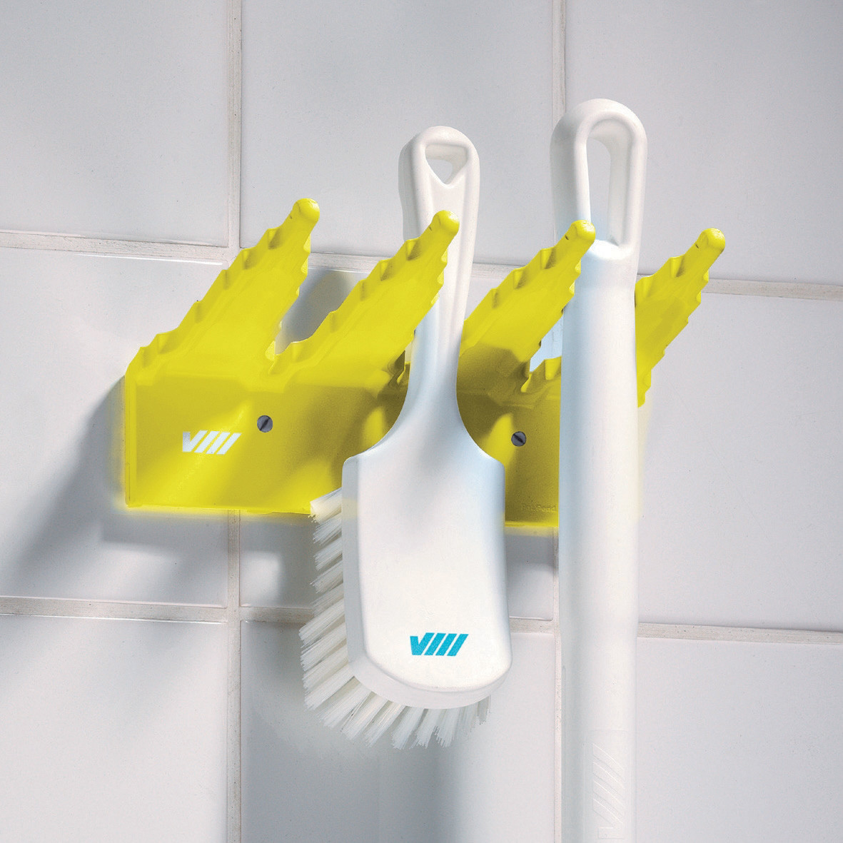 VIKAN Support mural pour balai Vikan jaune