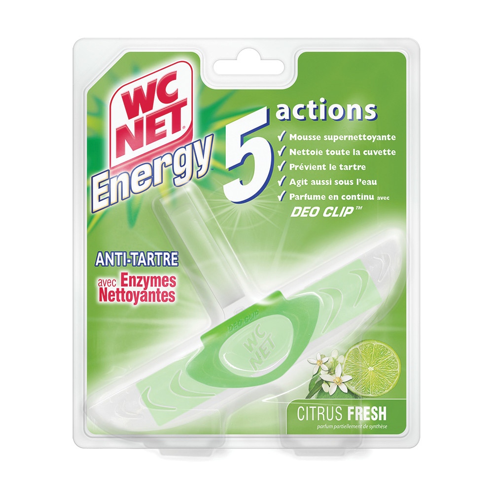 WC NET Bloc WC anti-tartre formule 5 actions WC Net Energy Citrus Fresh