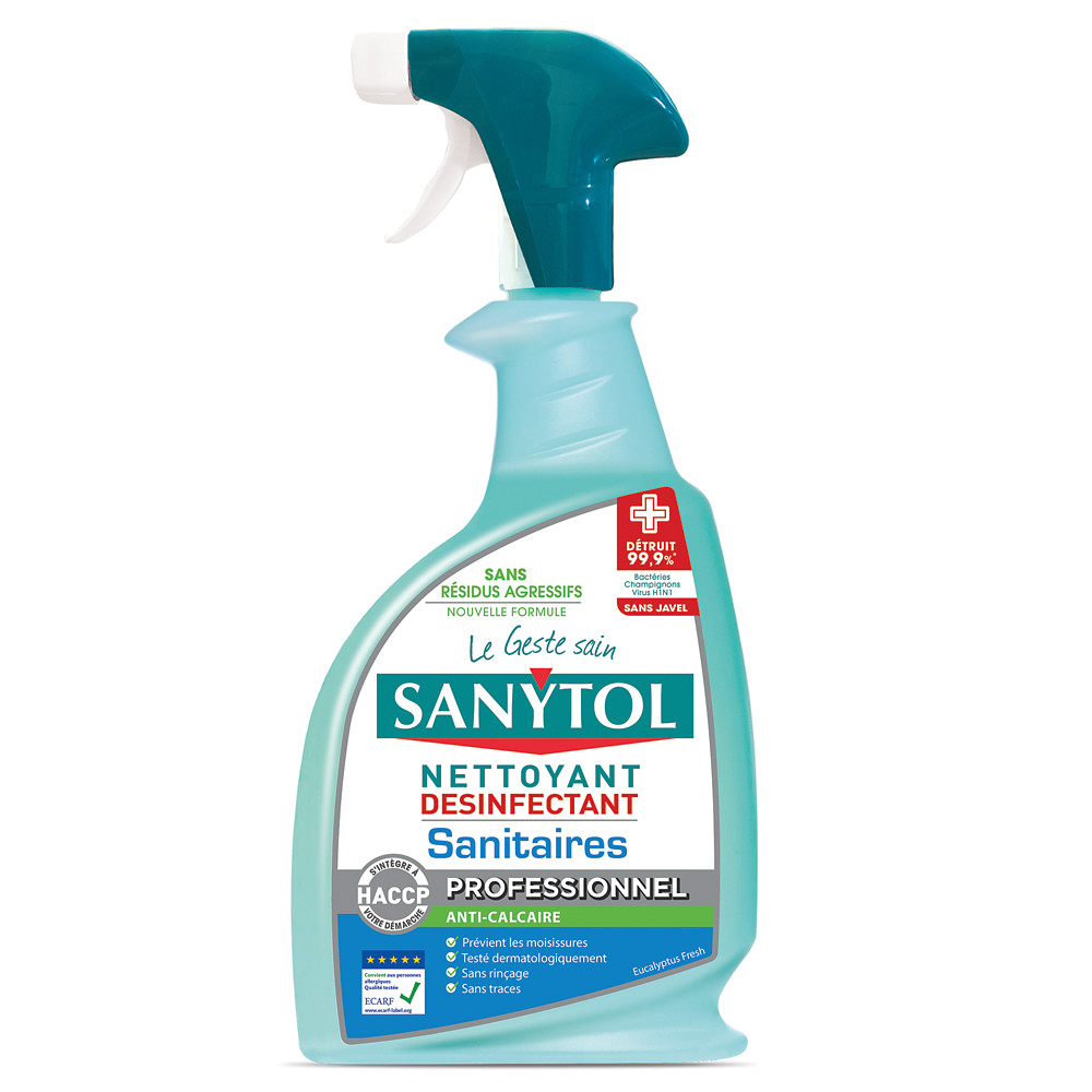 SANYTOL Nettoyant dsinfectant sanitaires dtartrant Sanytol 750 ml