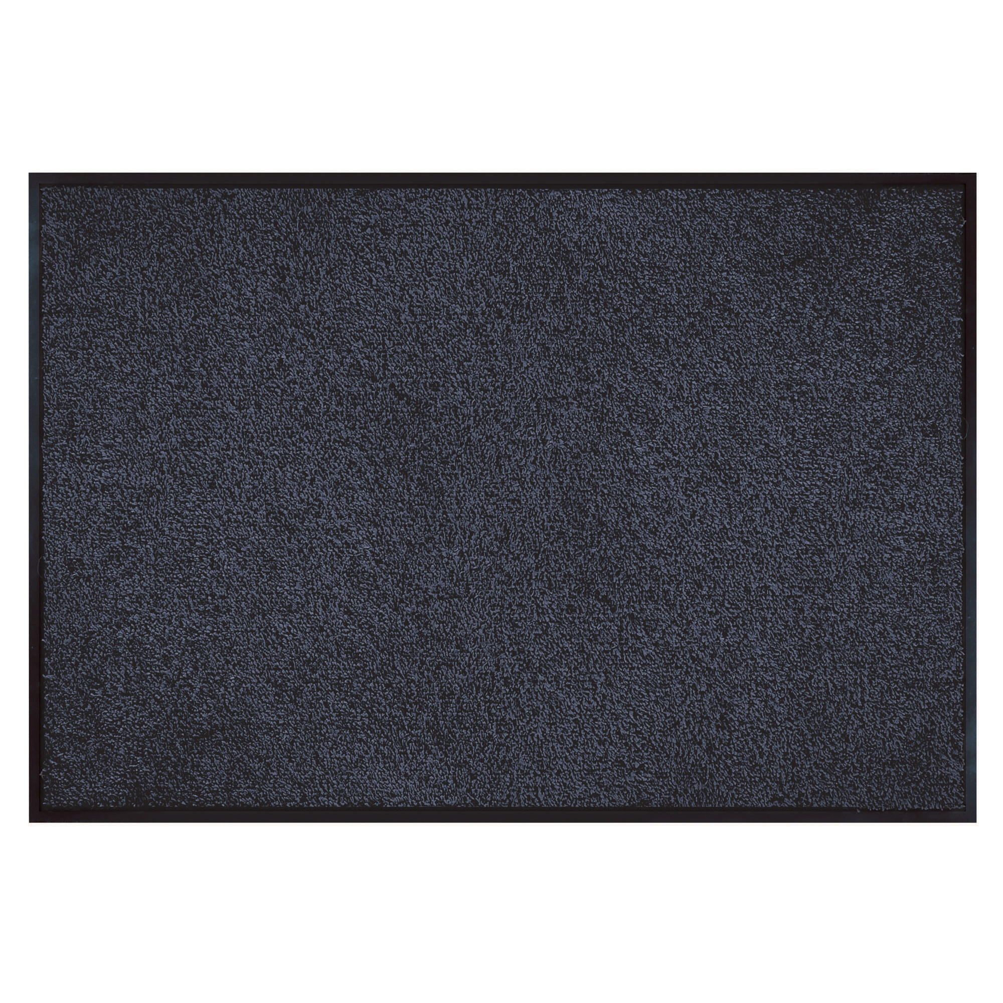 Tapis d'entrée absorbant microfibre bleu chiné 0,60 x 0,90 m