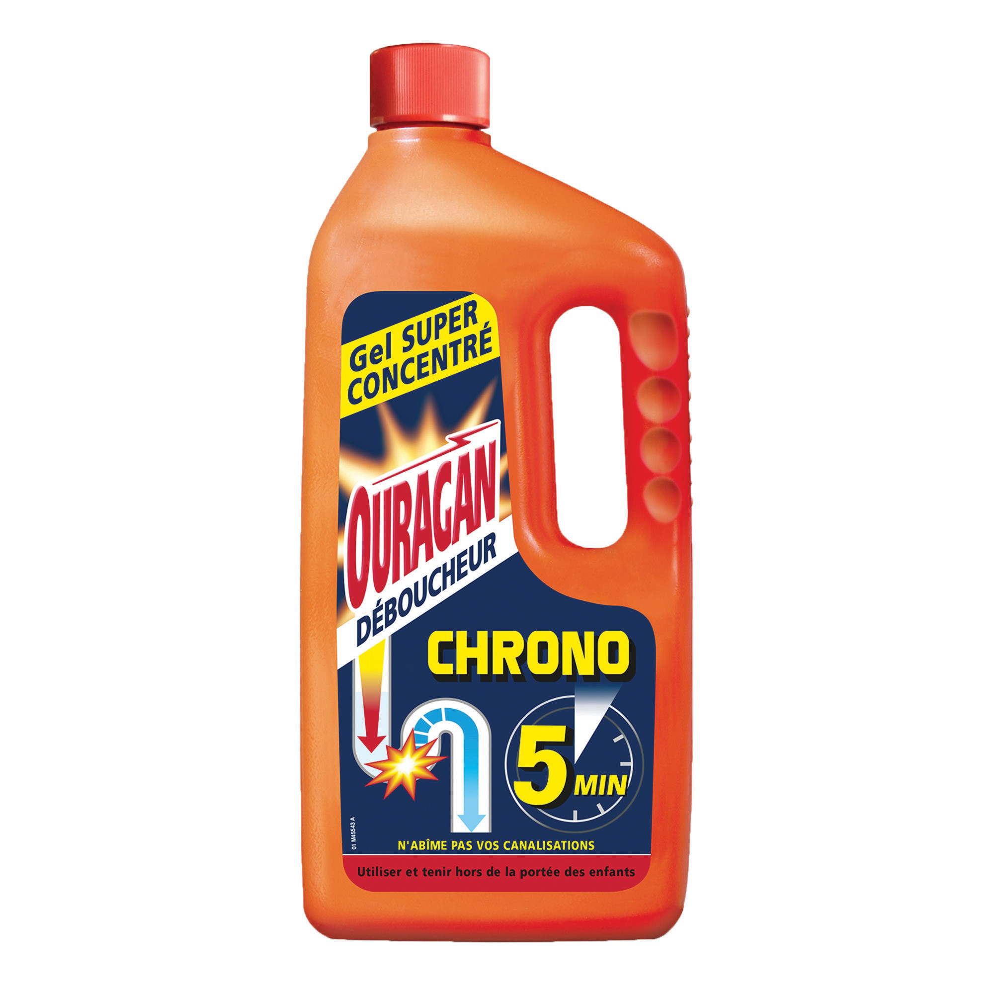 SOLIPRO Déboucheur gel super concentré Ouragan Chrono 1 L