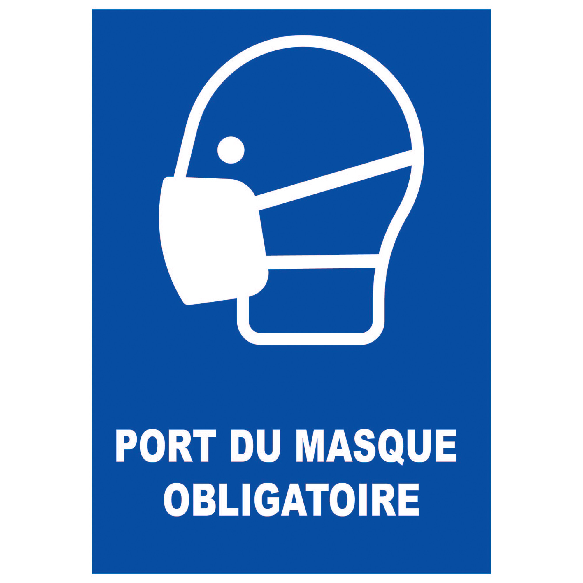 Panneau port du masque obligatoire 21 x 29,7 cm polycarbonate