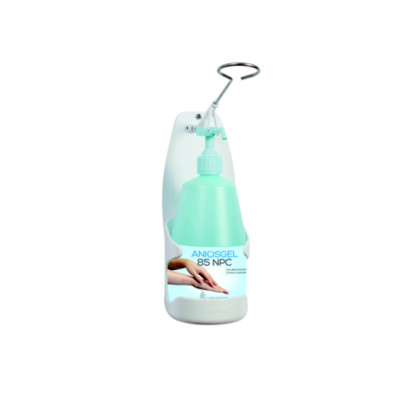 Support mural commande au coude Anios PVC blanc pour flacon 1000 ml