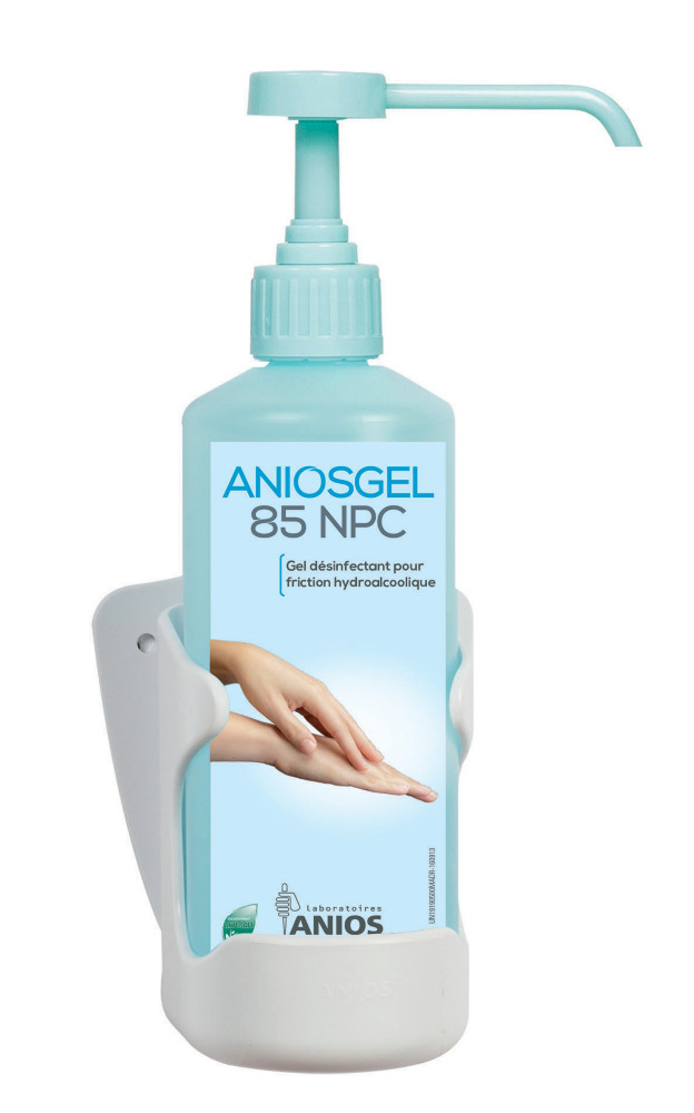 ANIOS Support mural Anios PVC blanc pour flacon 500 ml