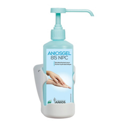 Support mural Anios PVC blanc pour flacon 500 ml
