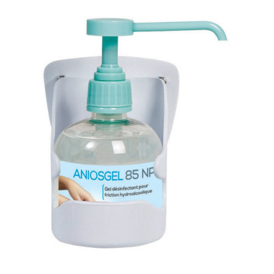 Support mural Anios PVC blanc pour flacon 300 ml