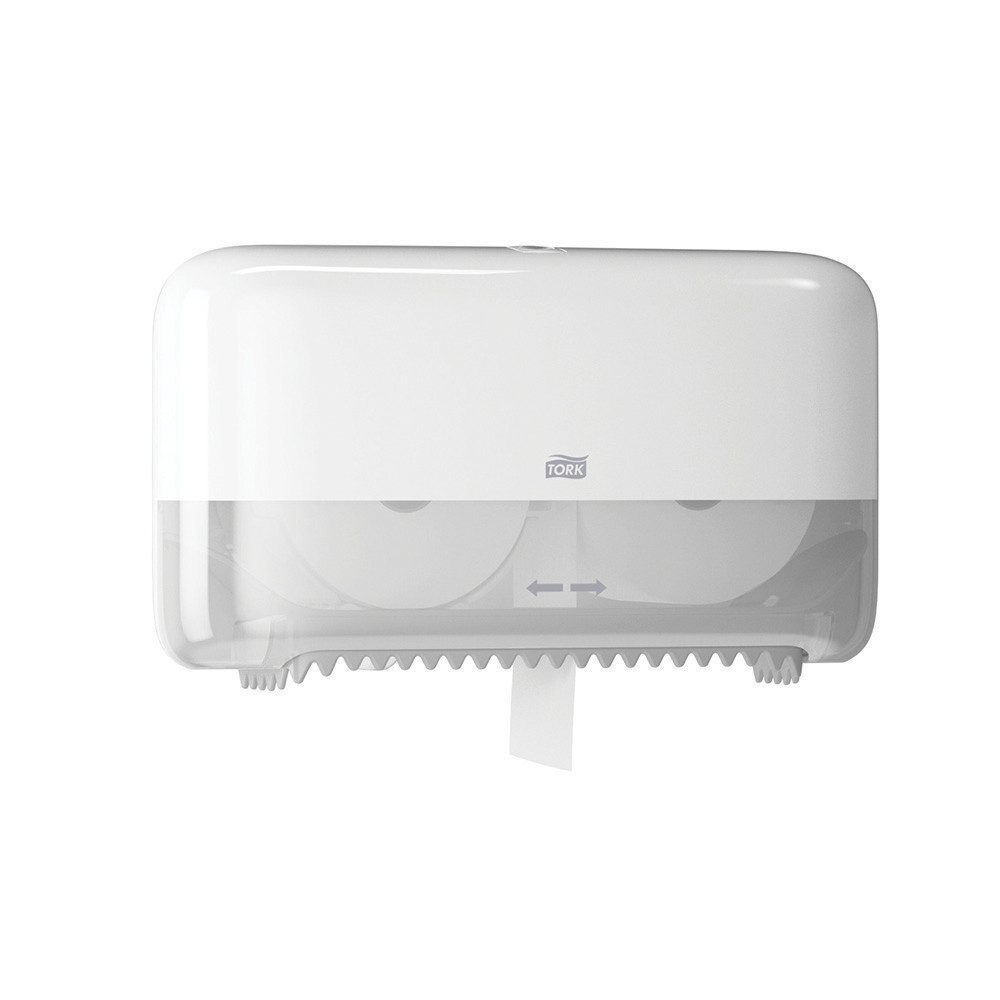 TORK Distributeur papier toilette Tork double rouleaux ABS blanc