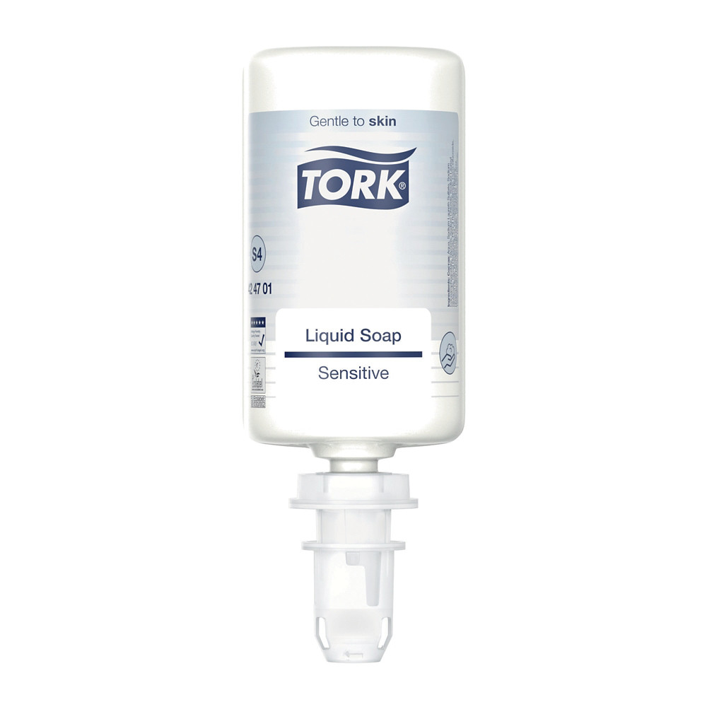 TORK Savon liquide extra doux Tork Premium S4 1 L, lot de 6 cartouches
