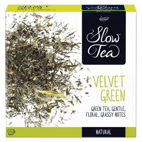 PICKWICK Bote de Th, Slow Tea Velvet Green 25 sachets.