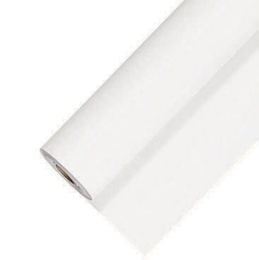 Nappe en papier damass en rouleau de 1,20 x 100 m, coloris blanc