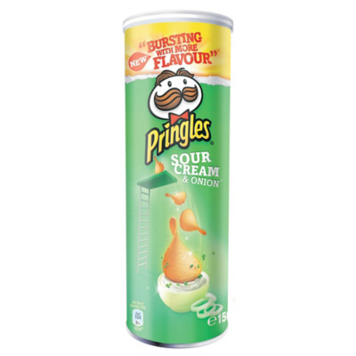 Biscuits salés Pringles crème et oignons, boîte de 175 g