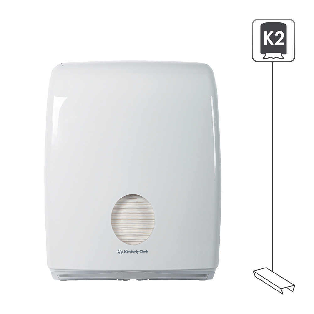 KIMBERLY-CLARK Distributeur essuie-mains plis en C Aquarius ABS blanc