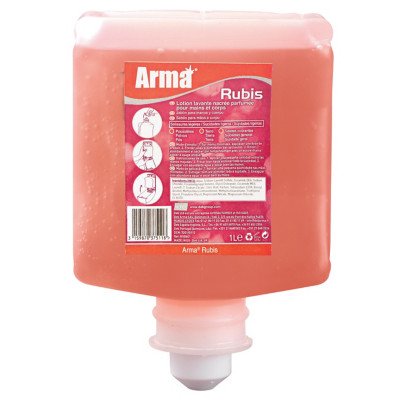Cartouches savon mains et corps Deb Arma Rubis 1 L, lot de 6