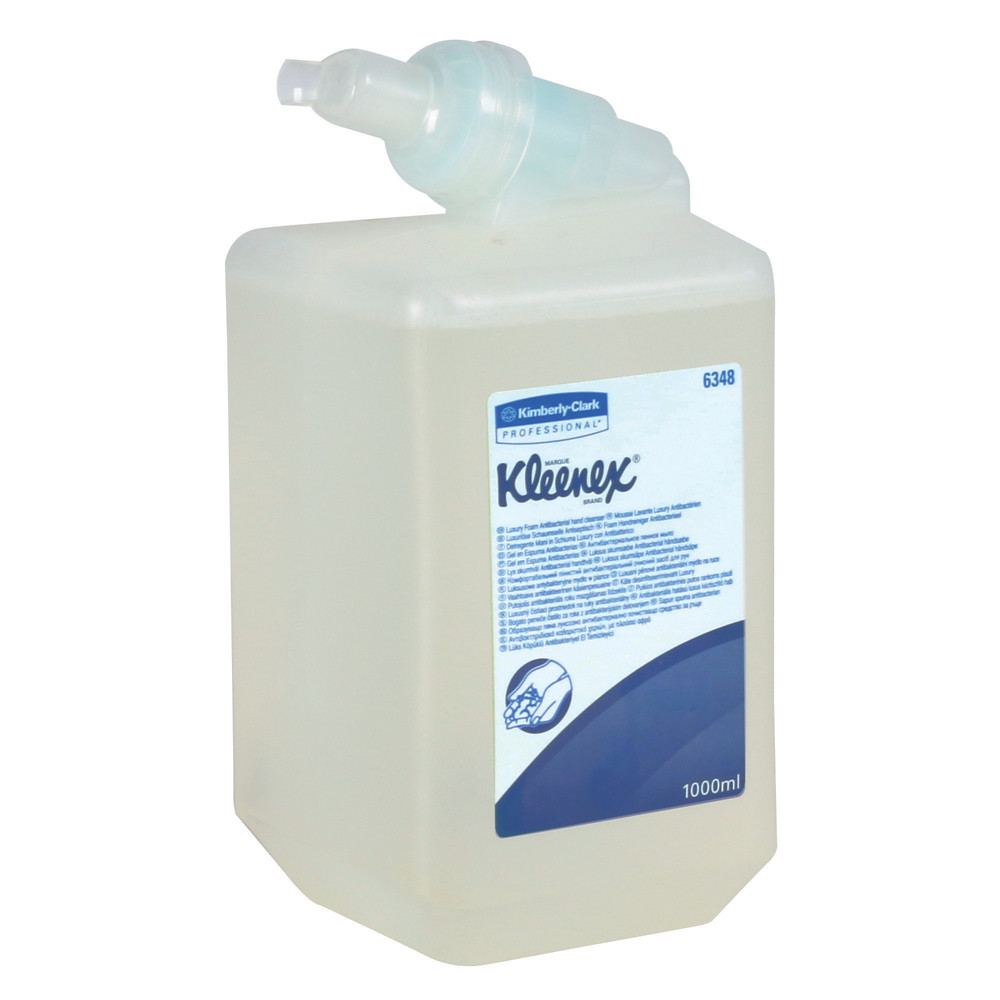 KLEENEX Cartouches savon mousse antiseptique Kleenex 1 L, lot de 6