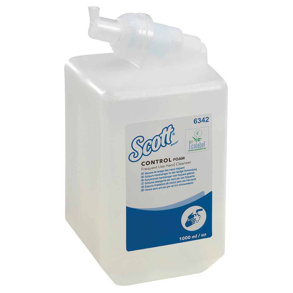 SCOTT Cartouches savon mousse sans parfum Kleenex usage frquent 1 L, lot de 6