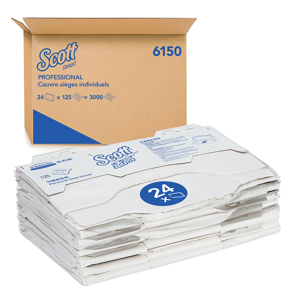 SCOTT Couvre-siges de toilette Scott, lot de 3000