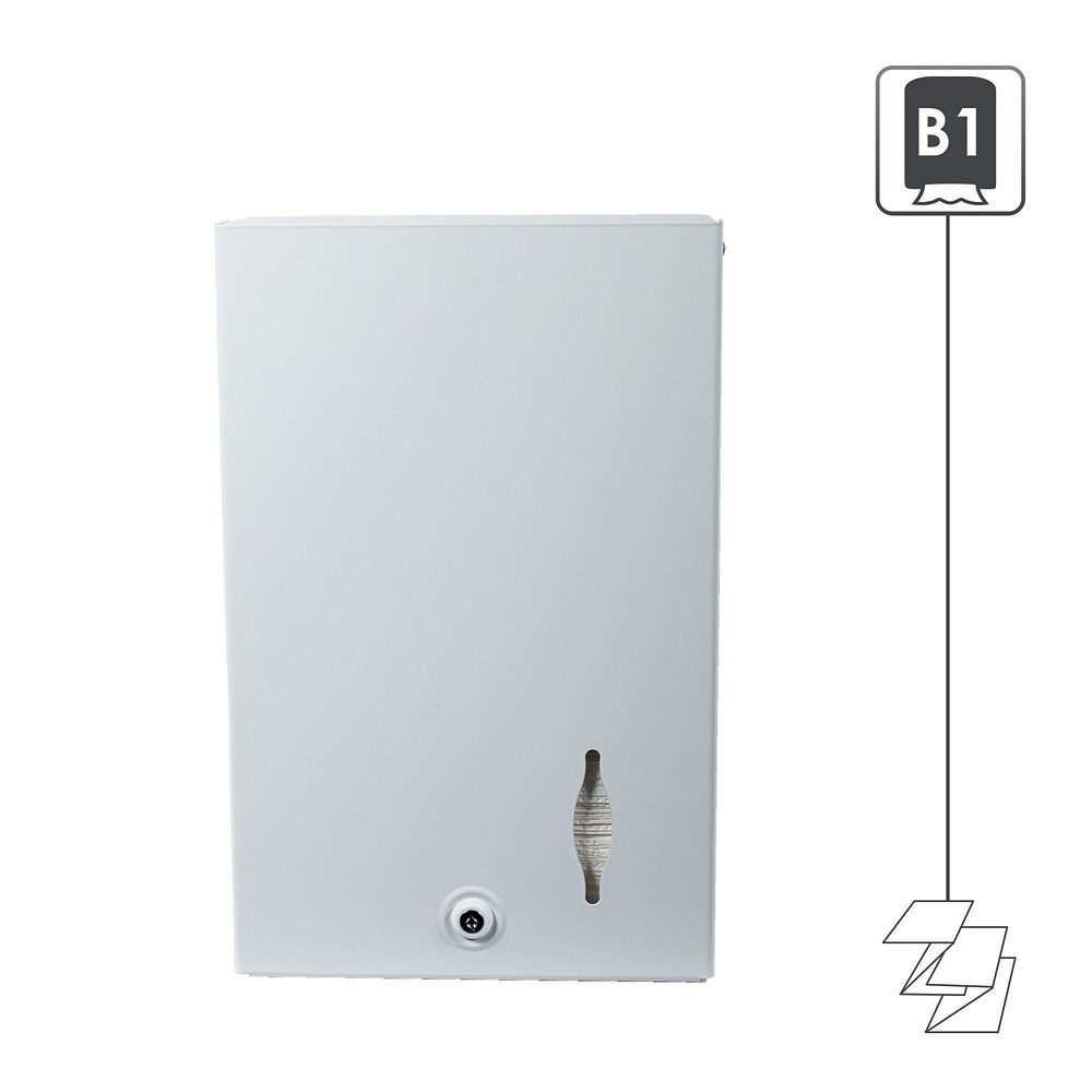 Distributeur essuie-mains enchevtrs mtal blanc