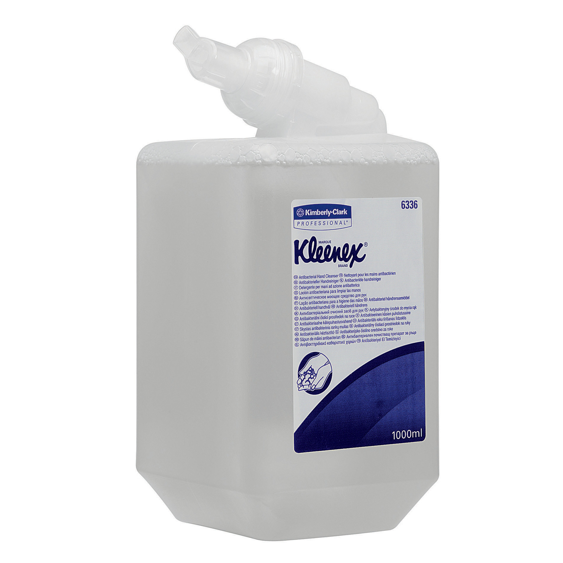 Cartouches savon mains antiseptique Kleenex 1 L, lot de 6