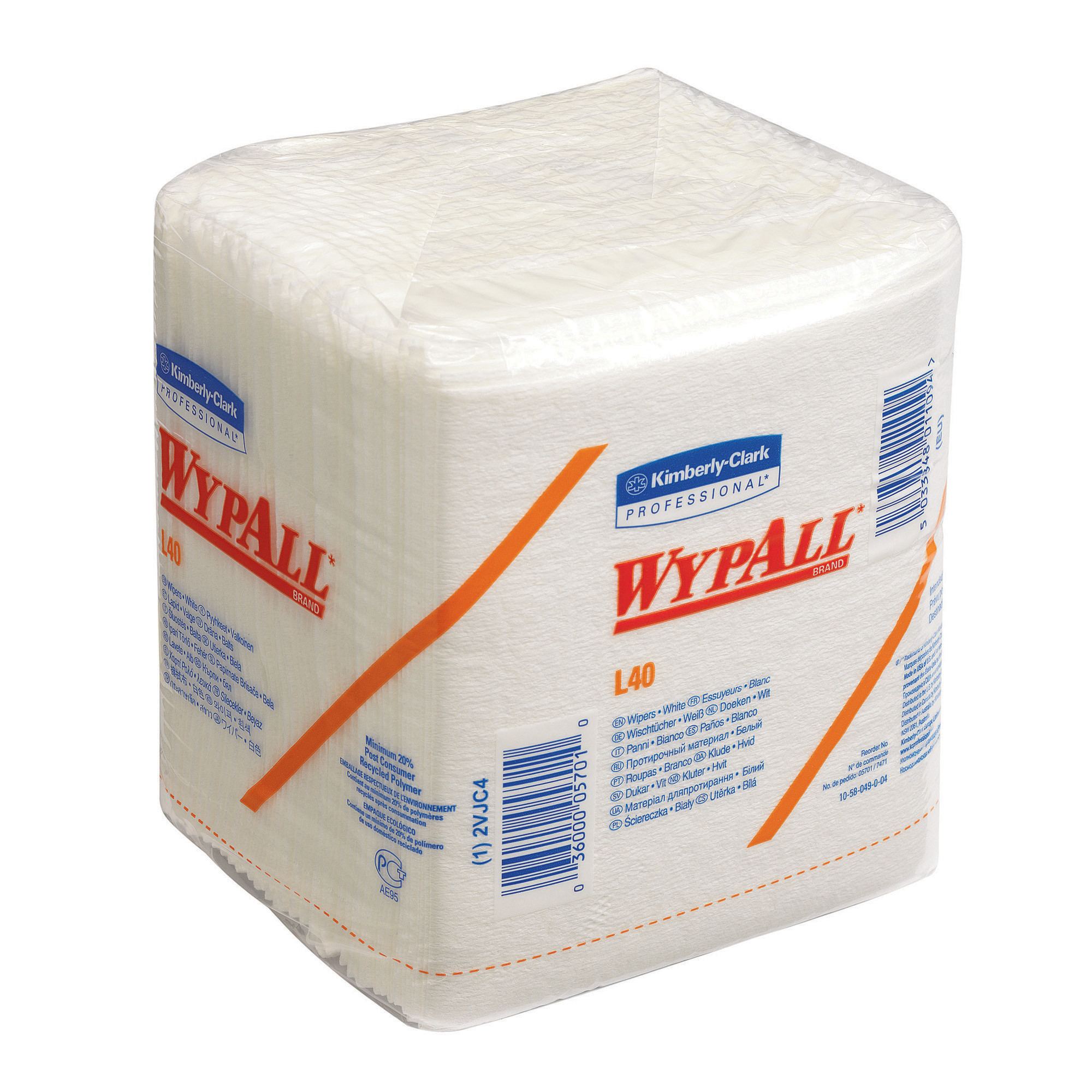 Essuyeurs Wypall L40, le sachet de 56