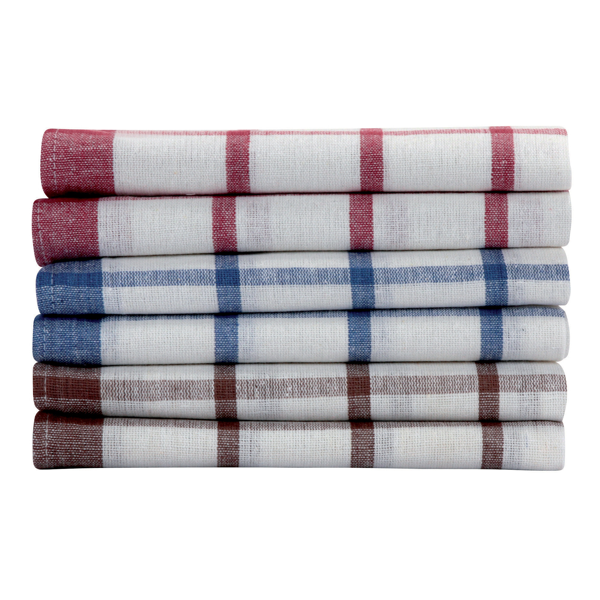 Torchons vaisselle coton coloris assortis 43 x 68 cm 160 g/m2, lot de 20