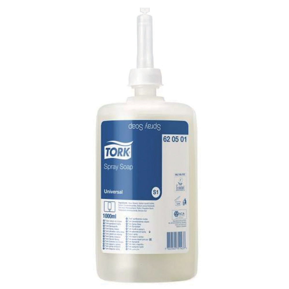 TORK Cartouches savon doux Tork Spray 1 L, lot de 6