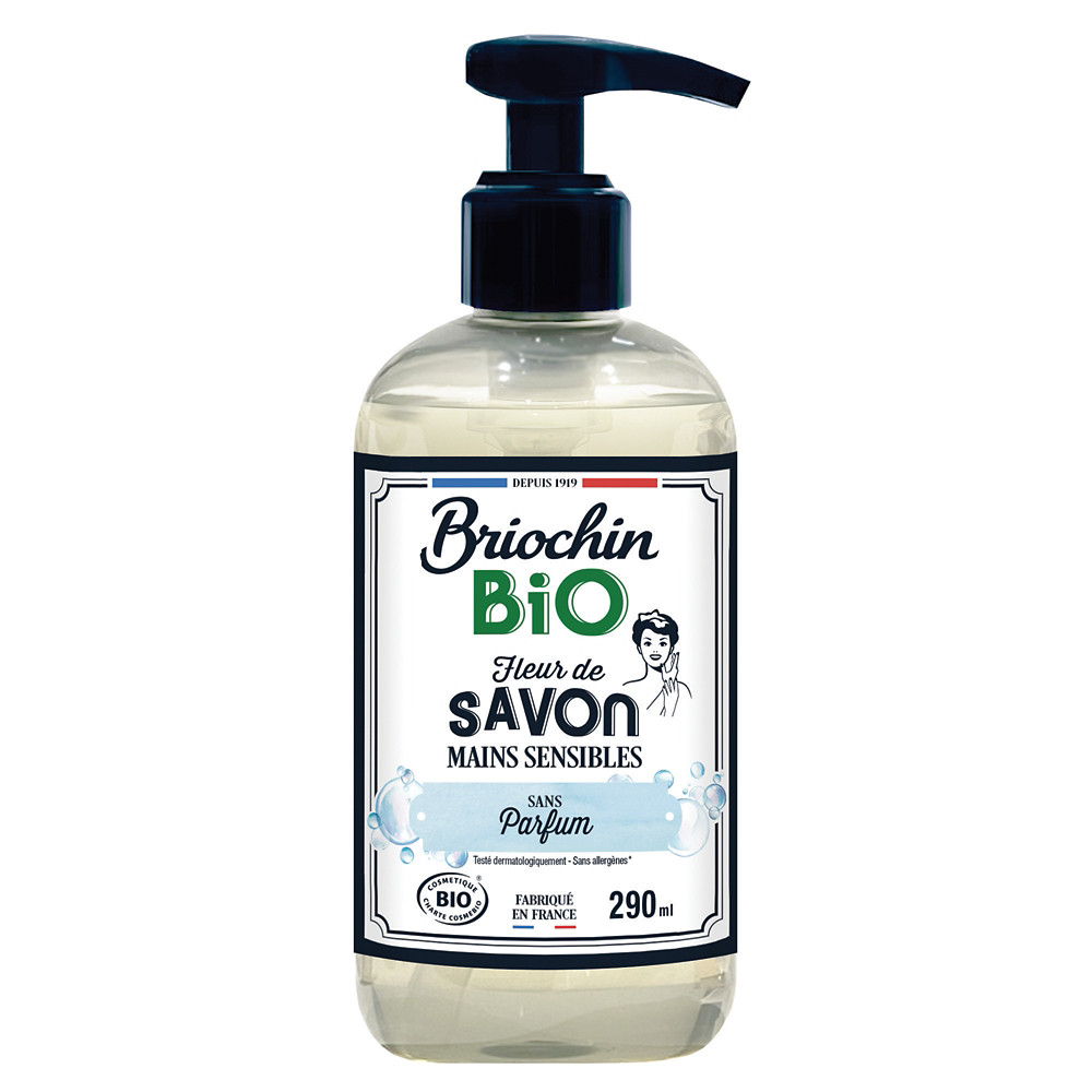 BRIOCHIN Savon mains liquide Briochin Bio peaux sensibles sans parfum 290 ml