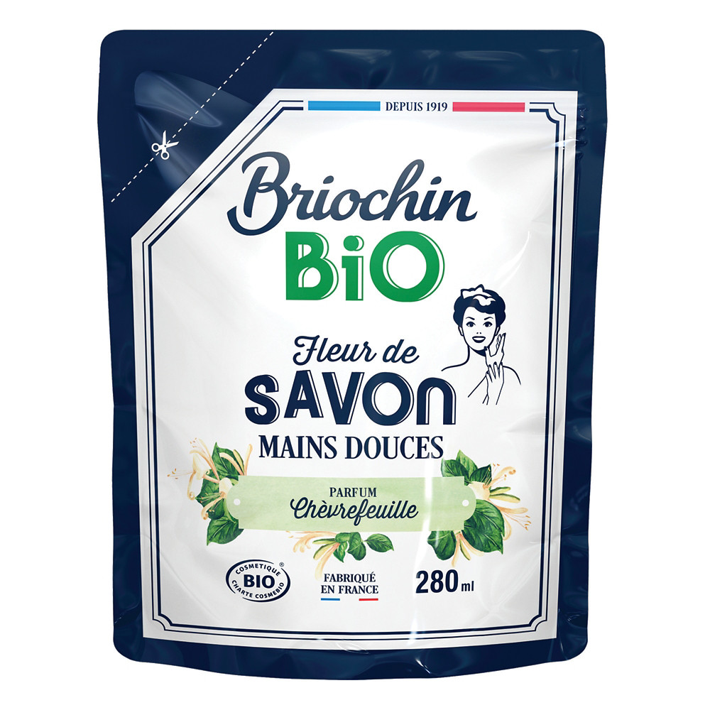 BRIOCHIN Savon mains liquide Briochin Bio chvrefeuille, recharge 280 ml