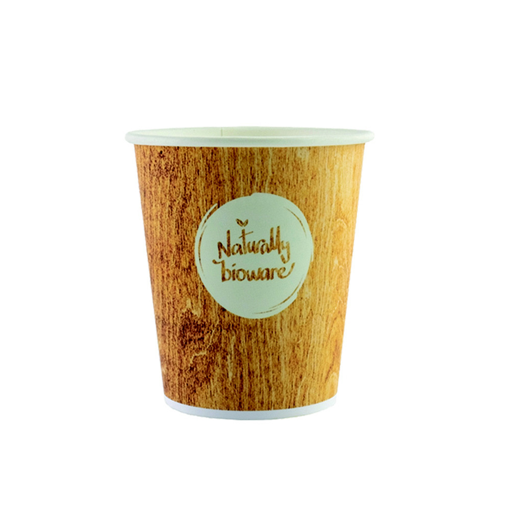 HUHTAMAKI Gobelets en carton BIOWARE 15 cl, lot de 100
