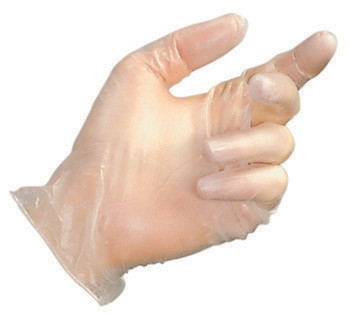 Gants jetables vinyle transparents taille 9, boite de 100