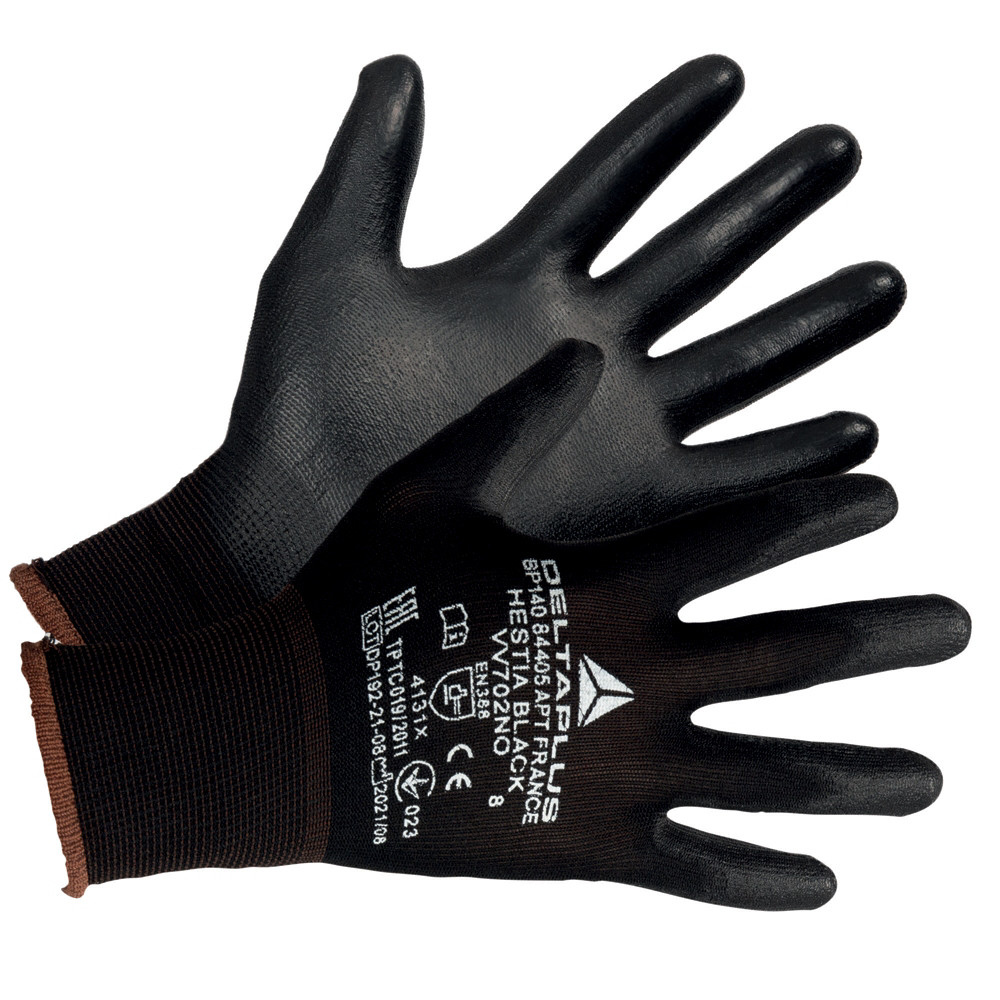 DELTA PLUS Gants de manutention Delta Plus Hestia taille 9, lot de 12 paires