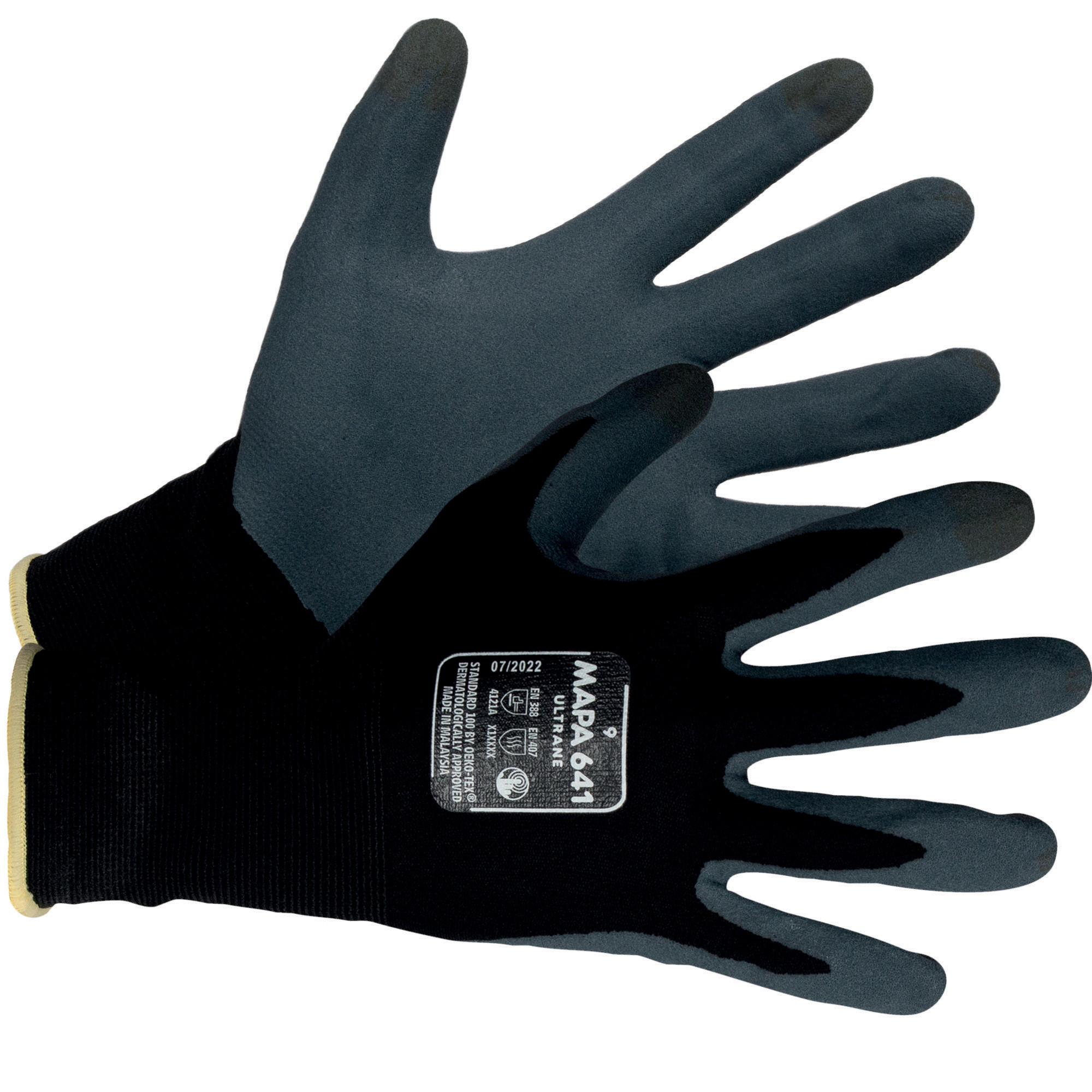 Gants travaux de précision Mapa Ultrane 641 taille 9, lot de 12 paires